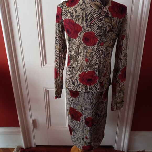 EXPRESS FLORAL MESH SKIRT TOP SET L - Picture 3 of 11